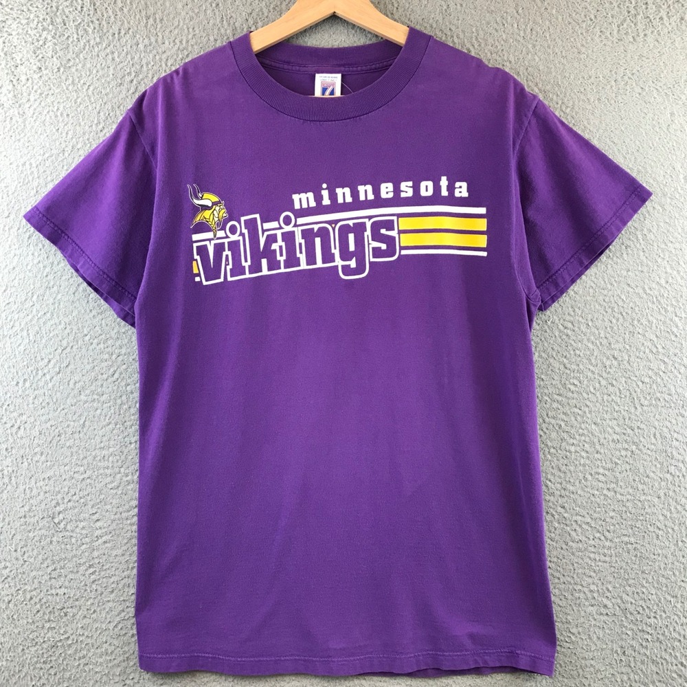 Vintage‎ Minnesota Vikings Logo 7 Inc NFL Purple T Shirt Men's Medium